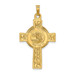 14K Yellow Gold Cross with St. Michael Medal Pendant - (A97-922) 14K Yellow Gold Cross with St. Michael Medal Pendant - (A97-922)