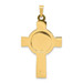 14K Yellow Gold Cross with St. Michael Medal Pendant - (A97-922) 14K Yellow Gold Cross with St. Michael Medal Pendant - (A97-922)