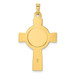 14K Yellow Gold Cross with St. Jude Medal Pendant - (A97-988)
