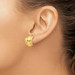 14K Yellow Gold Polished Fancy Omega Back Post Earrings - (B44-237) 14K Yellow Gold Polished Fancy Omega Back Post Earrings - (B44-237)