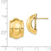 14K Yellow Gold Polished Fancy Omega Back Post Earrings - (B44-237) 14K Yellow Gold Polished Fancy Omega Back Post Earrings - (B44-237)