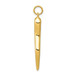 14K Yellow Gold Large Italian Horn Charm - (A82-552)