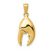 14K Yellow Gold 3-D Moveable Stone Crab Claw Pendant - (A83-243) 14K Yellow Gold 3-D Moveable Stone Crab Claw Pendant - (A83-243)