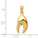 14K Yellow Gold 3-D Moveable Stone Crab Claw Pendant - (A83-243) 14K Yellow Gold 3-D Moveable Stone Crab Claw Pendant - (A83-243)