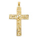 14K Two-tone Gold Diamond-cut Crucifix Pendant 56mm length - (A83-405) 14K Two-tone Gold Diamond-cut Crucifix Pendant 56mm length - (A83-405)