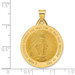 14K Yellow Gold Polished and Satin Miraculous Medal Pendant 25mm width - (B11-452) 14K Yellow Gold Polished and Satin Miraculous Medal Pendant 25mm width - (B11-452)