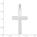 14K White Gold Diamond 46x25mm Cross Pendant - (B11-715)