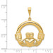 14K Yellow Gold Claddagh Pendant 35mm length - (A84-286) 14K Yellow Gold Claddagh Pendant 35mm length - (A84-286)