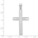 14K White Gold Cross Pendant 50mm length - (B11-451)