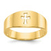 14K Yellow Gold Polished Cutout Cross Ring - Size 8 - (B32-694)