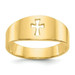 14K Yellow Gold Polished Cutout Cross Ring - Size 8 - (B32-694)