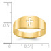 14K Yellow Gold Polished Cutout Cross Ring - Size 8 - (B32-694)