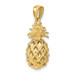 14K Yellow Gold 3-D Cutout Pineapple Pendant - (A82-990)