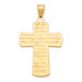 14K Yellow Gold Cross with Serenity Prayer Pendant - (A84-660) 14K Yellow Gold Cross with Serenity Prayer Pendant - (A84-660)