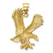 14k Yellow Gold Satin Diamond-cut Eagle Pendant - (A85-787) 14k Yellow Gold Satin Diamond-cut Eagle Pendant - (A85-787)