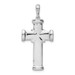 14K White Gold Latin Cross Pendant 41mm length - (A84-732) 14K White Gold Latin Cross Pendant 41mm length - (A84-732)