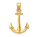 14K Yellow Gold 3-D Anchor Pendant - (A83-105) 14K Yellow Gold 3-D Anchor Pendant - (A83-105)