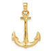 14K Yellow Gold 3-D Anchor Pendant - (A83-105) 14K Yellow Gold 3-D Anchor Pendant - (A83-105)
