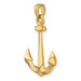 14K Yellow Gold 3-D Anchor Pendant - (A83-105) 14K Yellow Gold 3-D Anchor Pendant - (A83-105)