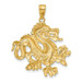 14K Yellow Gold Solid Polished Dragon Pendant - (A83-247) 14K Yellow Gold Solid Polished Dragon Pendant - (A83-247)