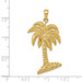 14K Yellow Gold Large Palm Tree Pendant - (A84-317) 14K Yellow Gold Large Palm Tree Pendant - (A84-317)