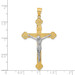 14K Two-tone Gold INRI Crucifix Pendant 50mm length - (A84-618) 14K Two-tone Gold INRI Crucifix Pendant 50mm length - (A84-618)