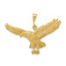14K Yellow Gold Solid Polished Eagle Pendant - (A83-503)