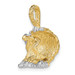 14K Yellow Gold Two-tone 3-D Surfer In Wave Charm Pendant - (A90-612) 14K Yellow Gold Two-tone 3-D Surfer In Wave Charm Pendant - (A90-612)