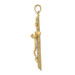 14K Yellow Gold Textured Crucifix Charm Pendant - (A92-755) 14K Yellow Gold Textured Crucifix Charm Pendant - (A92-755)