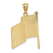 14K Yellow Gold Enameled Flag Pendant - (A98-851) 14K Yellow Gold Enameled Flag Pendant - (A98-851)