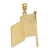 14K Yellow Gold Enameled Flag Pendant - (A98-851) 14K Yellow Gold Enameled Flag Pendant - (A98-851)
