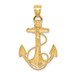14K Yellow Gold 2-D Anchor with Rope Pendant - (A84-290) 14K Yellow Gold 2-D Anchor with Rope Pendant - (A84-290)