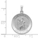 14K White Gold Saint Christopher Medal Pendant 21mm width - (B11-254)