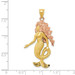 14K Two-tone Gold Mermaid Charm - (A84-325) 14K Two-tone Gold Mermaid Charm - (A84-325)