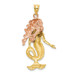 14K Two-tone Gold Mermaid Charm - (A84-325) 14K Two-tone Gold Mermaid Charm - (A84-325)