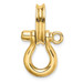 14K Yellow Gold 3-D Medium Shackle Charm Pendant - (A93-277)