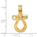 14K Yellow Gold 3-D Medium Shackle Charm Pendant - (A93-277)