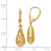 14K Yellow Gold Polished & Diamond-cut Dangle Leverback Earrings - (B36-765) 14K Yellow Gold Polished & Diamond-cut Dangle Leverback Earrings - (B36-765)