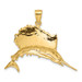 14K Yellow Gold Polished SailFish Pendant - (A83-285) 14K Yellow Gold Polished SailFish Pendant - (A83-285)