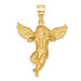 14K Yellow Gold Satin Angel not listening Pendant - (A83-738)