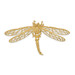 14K Yellow Gold Cutout Dragonfly Slide - (A84-628)