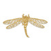 14K Yellow Gold Cutout Dragonfly Slide - (A84-628)