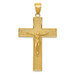14K Yellow Gold Textured Crucifix Latin Cross Pendant - (A83-532) 14K Yellow Gold Textured Crucifix Latin Cross Pendant - (A83-532)