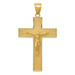 14K Yellow Gold Textured Crucifix Latin Cross Pendant - (A83-532) 14K Yellow Gold Textured Crucifix Latin Cross Pendant - (A83-532)