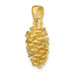 14K Yellow Gold 3-D Pinecone Pendant - 3/4" inch - (A84-302)