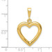 14K Yellow Gold Solid Polished Heart Pendant - (A83-486)