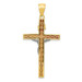 14K Two-tone Gold INRI Hollow Crucifix Pendant 53mm length - (A85-416) 14K Two-tone Gold INRI Hollow Crucifix Pendant 53mm length - (A85-416)