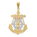 14k Tri-color Gold Mariner Crucifix Pendant - (A87-545) 14k Tri-color Gold Mariner Crucifix Pendant - (A87-545)