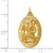 14K Yellow Gold Saint Christopher Medal Pendant 17mm width - (B11-186)