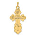 14K Yellow Gold Eastern Orthodox Cross Pendant 41mm length - (B11-662) 14K Yellow Gold Eastern Orthodox Cross Pendant 41mm length - (B11-662)